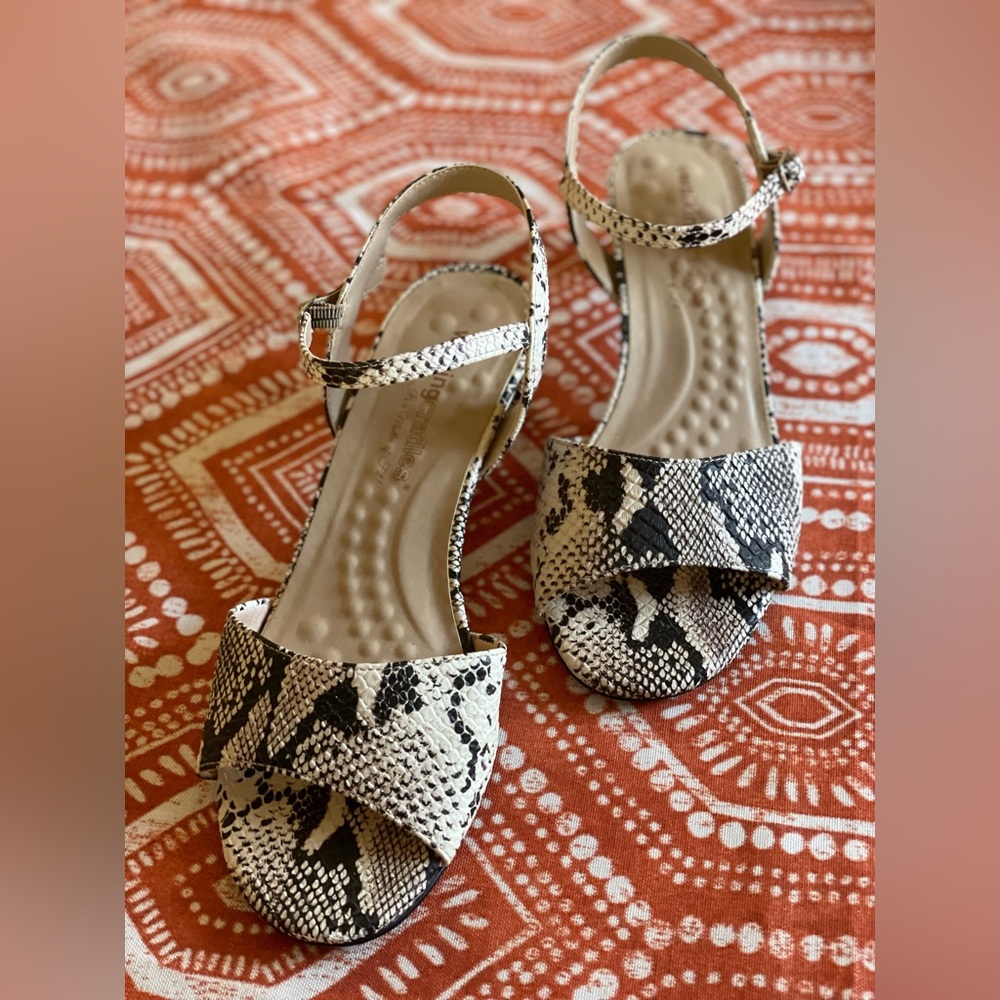 Walking Cradles Snakeskin Sandals